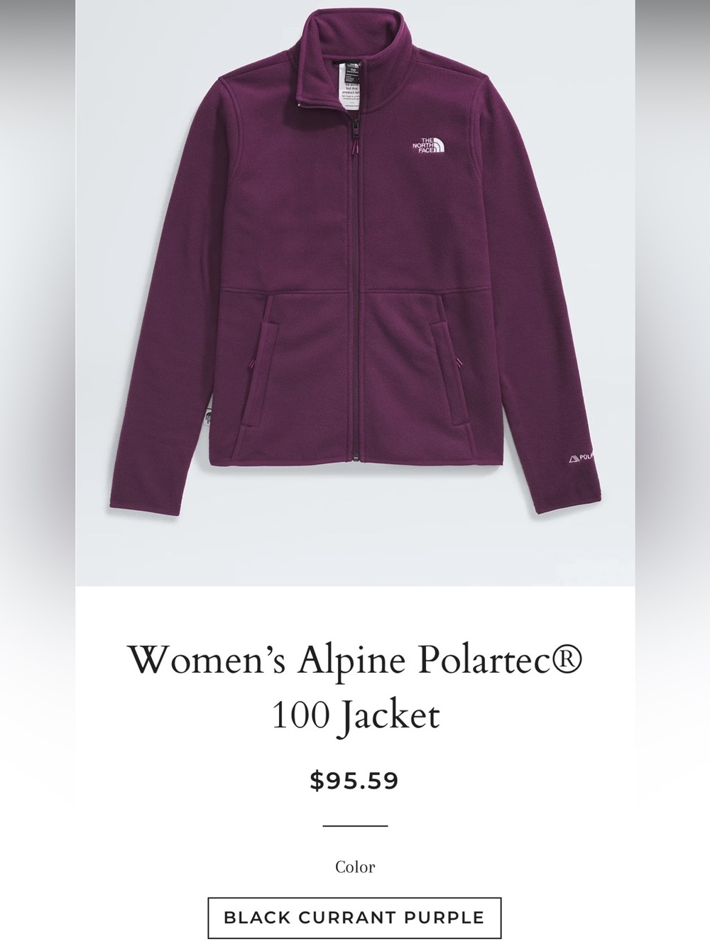 Women’s Alpine Polartec® 100 Jacket the north face Size L